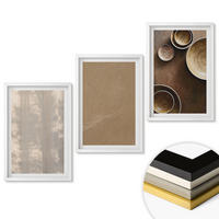 WANDBILDER 3er-Set - 40x60 cm Weißer Rahmen - Minimalistische Texturstrukturen - Weiß, Kunststoff (40/60cm) - ArtPrintCave
