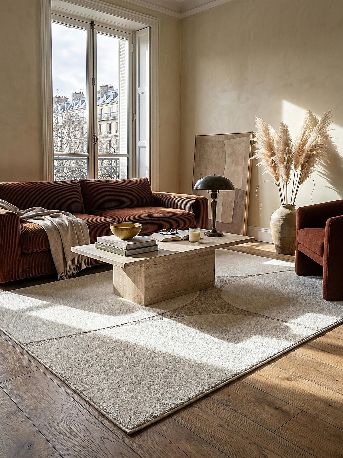 KURZFLORTEPPICH Abstrakt MUOTA Polypropylen Creme 140 x 200 cm - Beige, Textil (140/200cm) - KADIMA DESIGN
