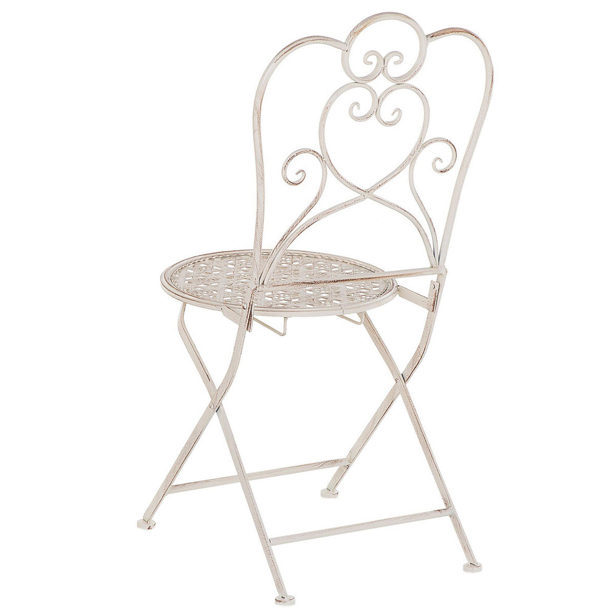 GARTENSTUHL 2er-Set Metall helles beige Trieste - Beige, Metall (44/92/48cm) - Beliani