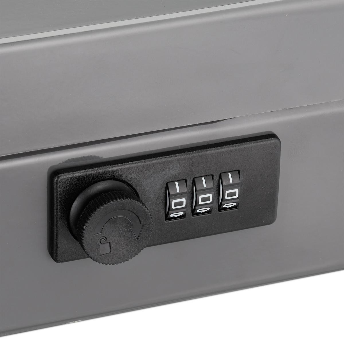 GELDKASSETTE - Grau, Kunststoff/Metall (20/8.5/17cm) - Relaxdays