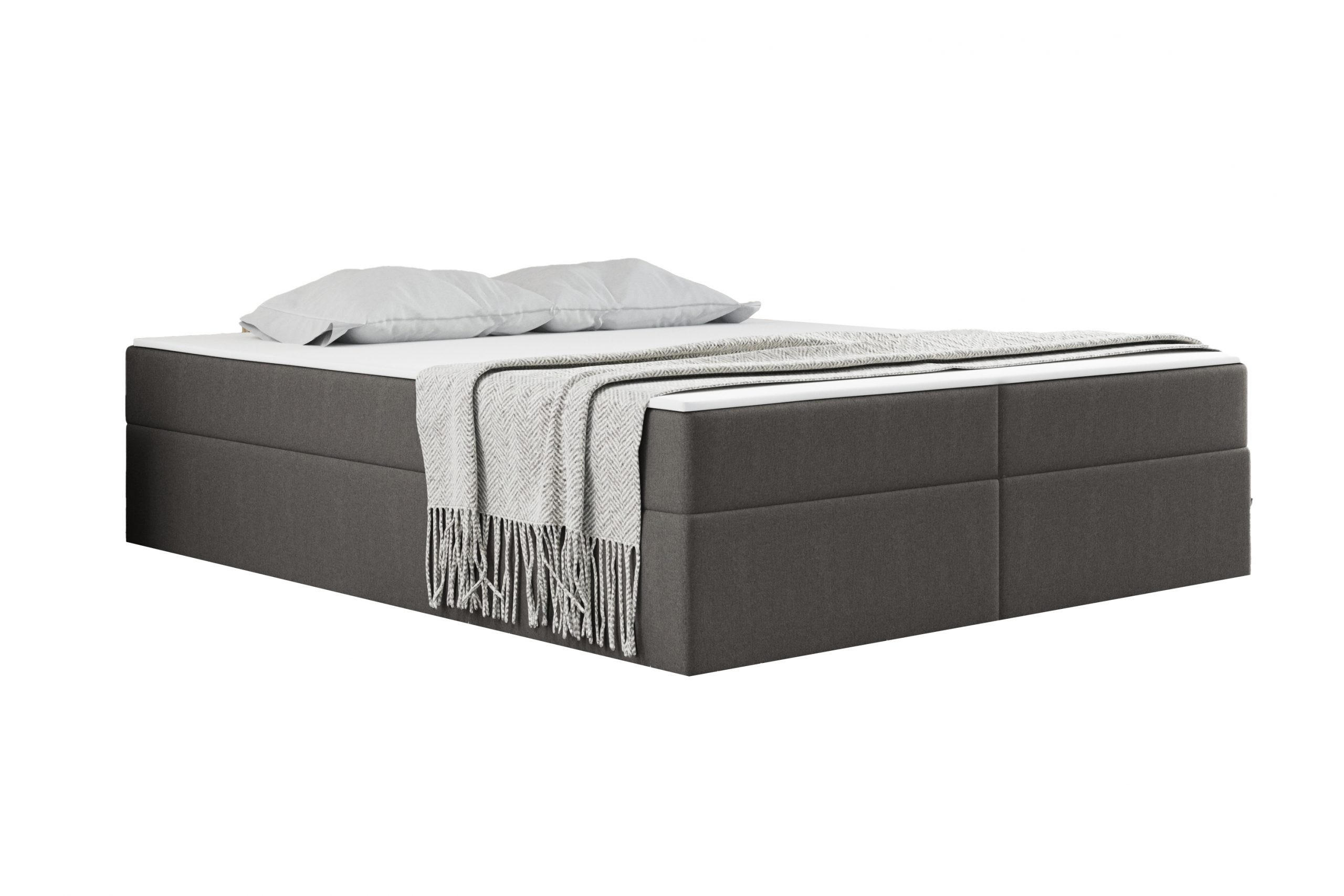 BOXBETT Mit Bettkasten Und Matratze Topper Ruben Grau 120x200 cm H3-Bonell - Grau, Holz/Textil (120/200cm) - Kaiser Möbel