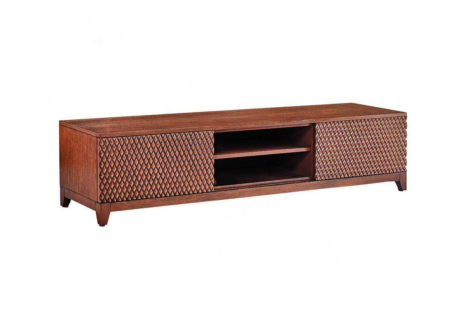 LOWBOARD COPAS Braun Holz - Braun, Eichenholz/Holz (180/42/40cm) - KAWOLA