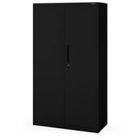 METALLSCHRANK mit Sockel MEGAN 160x90x40cm Schwarz - Schwarz, Metall (90/160/40cm) - Jan Nowak