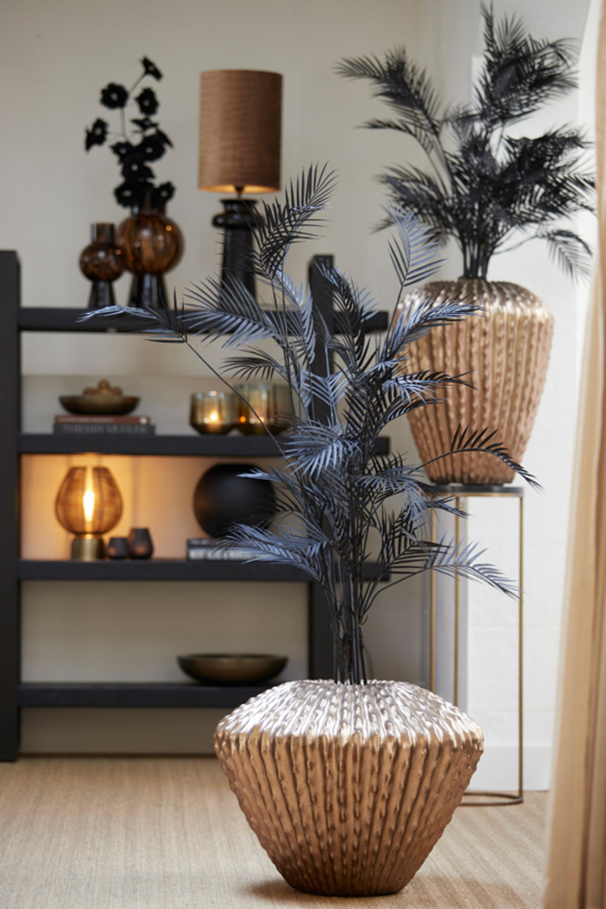 VASE Kakteen Bronze Ø52/65 cm - Goldfarben, Kunststoff (65cm) - Light & Living