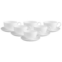 KAFFEETASSEN MIT UNTERTASSEN Royal weiß 200 ml - Weiß, Keramik (15/8.4/15cm) - Villeroy & Boch