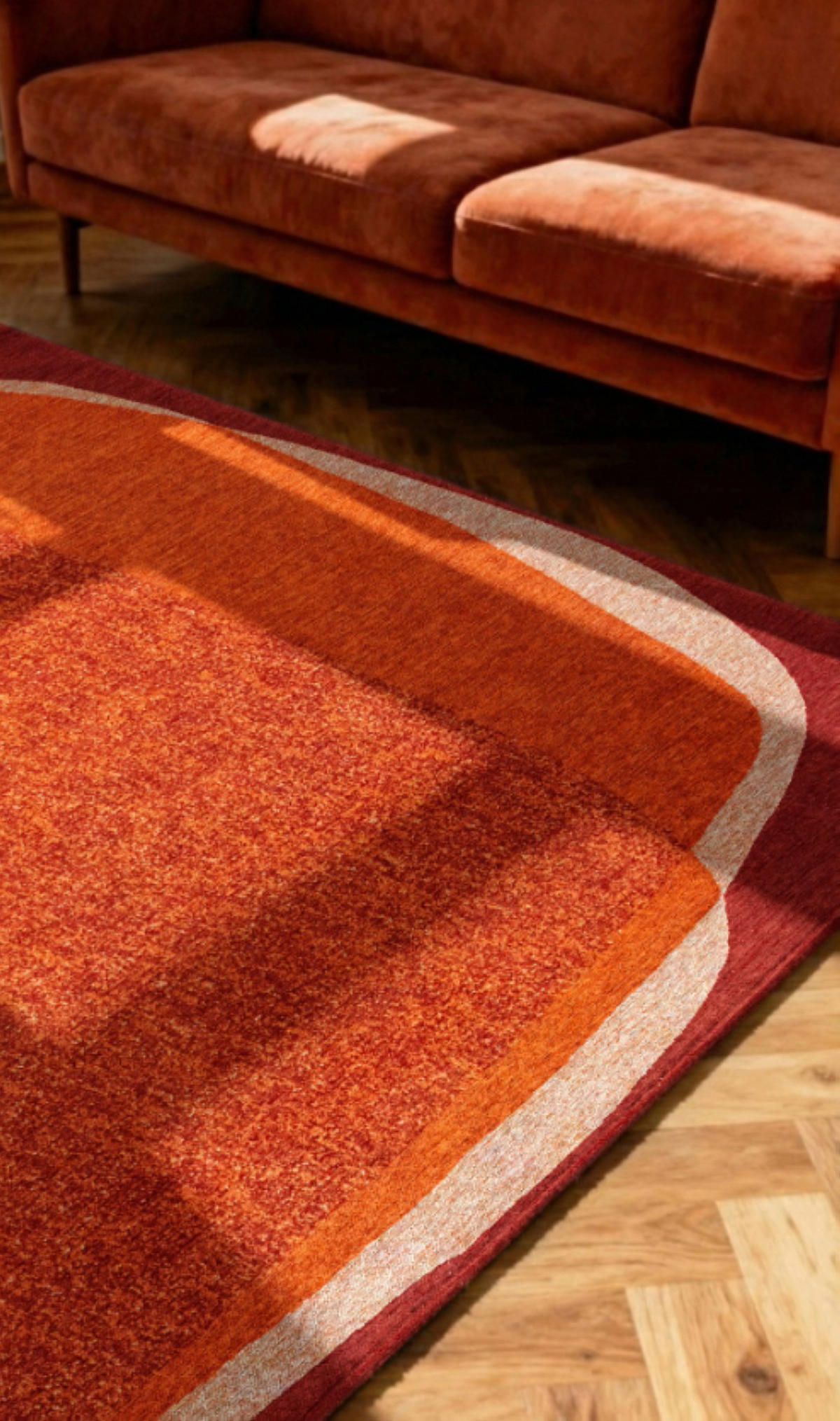 TEPPICH modern Flachgewebe AGATE Orange 240 x 340 cm - Orange, Textil (240/340cm) - Novatrend