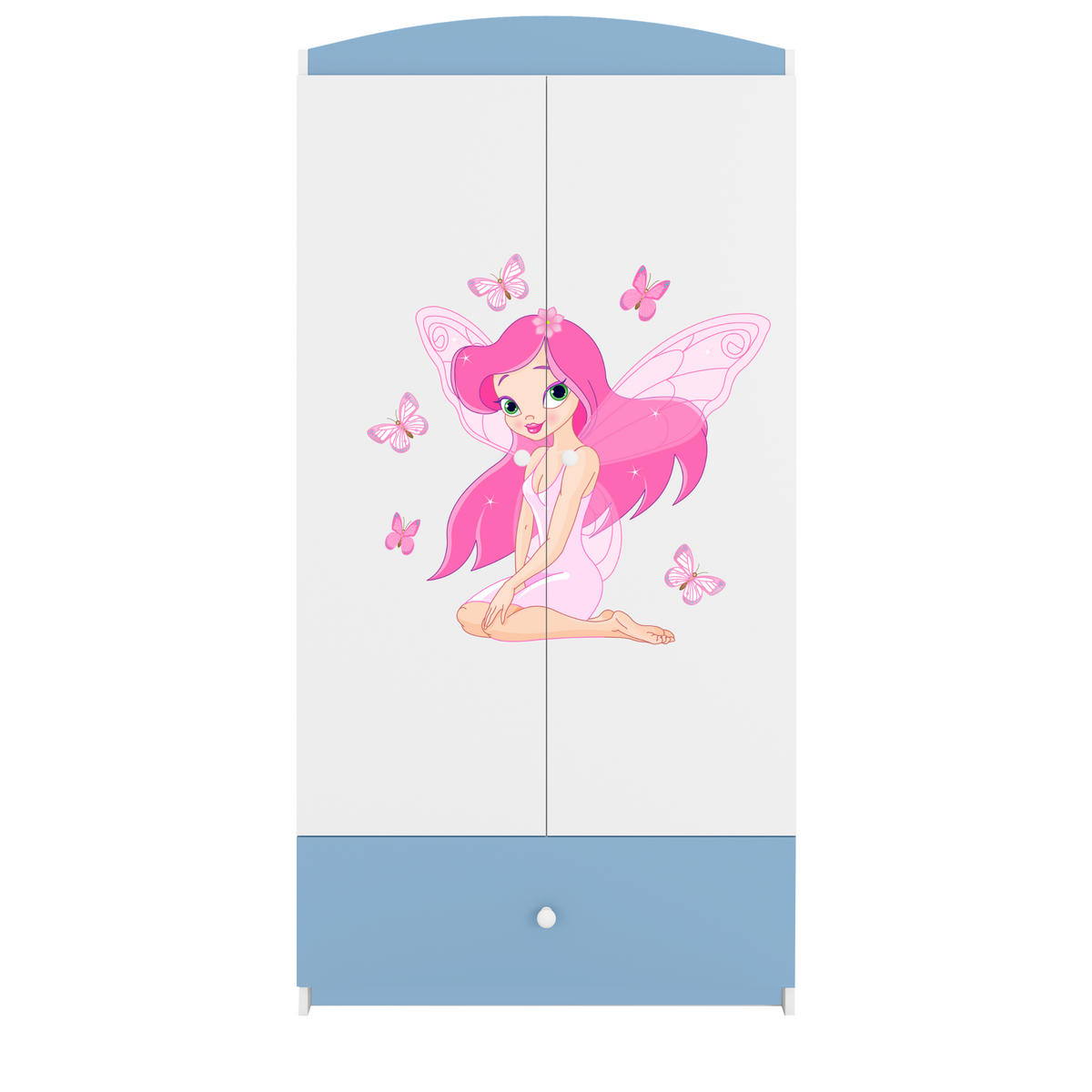 KINDERKLEIDERSCHRANK Elfe I - Blau, Holzwerkstoff (90/175/52cm) - RAUMHIRSCH FURNITURE