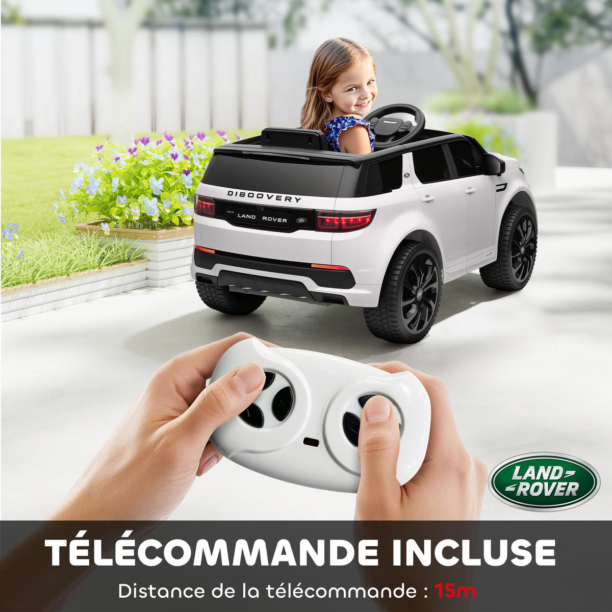 ELEKTRO-KINDERAUTO DE-13044 Fernbedienung Weiß - Weiß, Kunststoff (106/65.5/51cm) - ComfortXL
