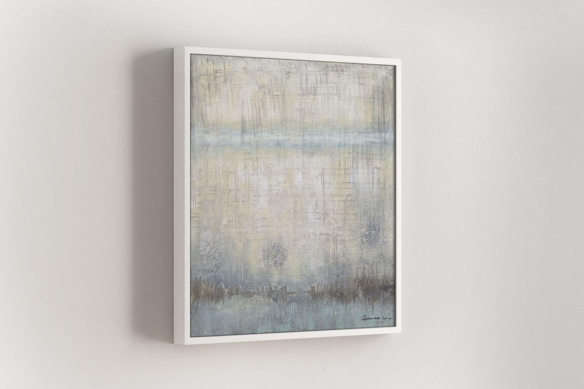 ACRYLBILD HANDGEMALT 80/80 cm - Beige, Holz/Textil (80/80cm) - KUNSTLOFT