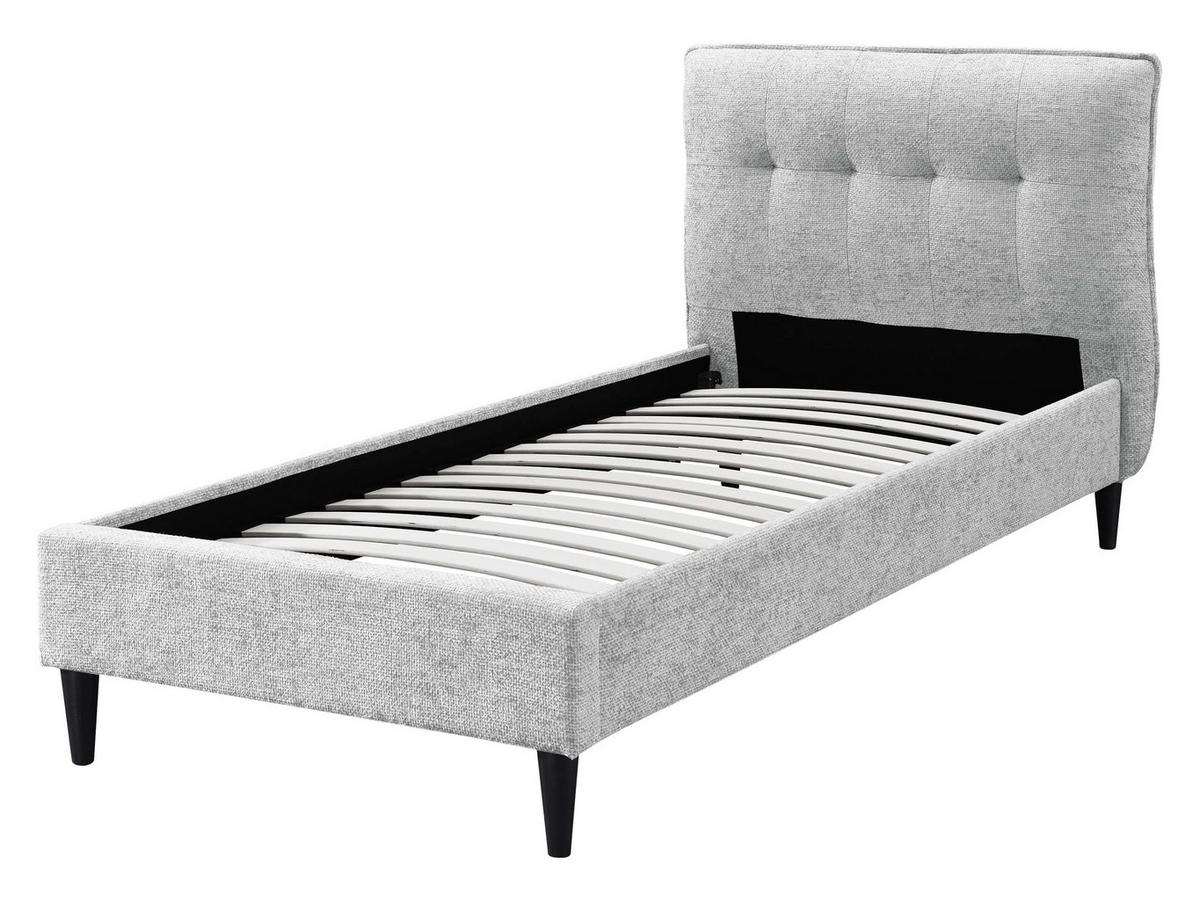 POLSTRBETT Abril 914Y - Schwarz/Grau, Holzwerkstoff/Kunststoff (90/200cm) - MIRJAN24