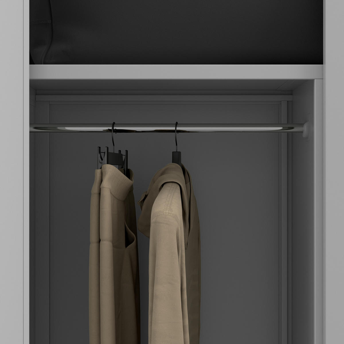 HAUSWIRTSCHAFTSSCHRANK DAWID 220 - Grau, Metall (90/220/45cm) - Jan Nowak