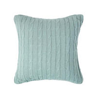 KISSENHÜLLE Zopfmuster 45/45 cm - Blaugrau, Textil (45/45cm) - Homescapes