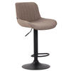 BARHOCKER Stoff taupe - Taupe/Schwarz, Textil/Metall (50/86/50cm) - CLP