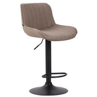 BARHOCKER Stoff taupe - Taupe/Schwarz, Textil/Metall (50/86/50cm) - CLP