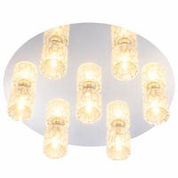 LED DECKENLEUCHTE DANELLA Chrom Klar - Silberfarben, Glas (39.5/39.5/10cm)