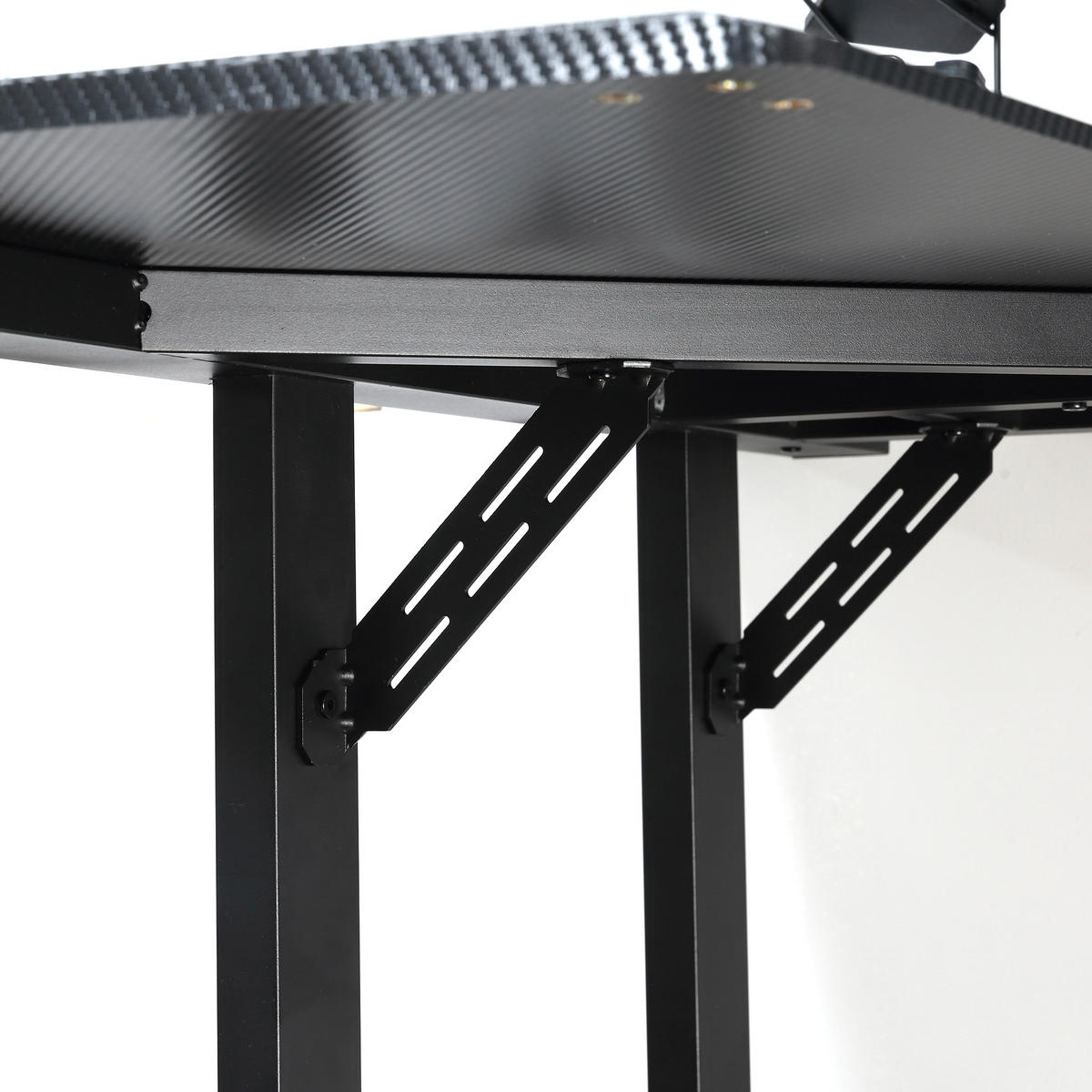 GAMING-TISCH, MDF, Eisen, Schwarz+Rot - Schwarz, Kunststoff (168/109/78cm) - HOMCOM