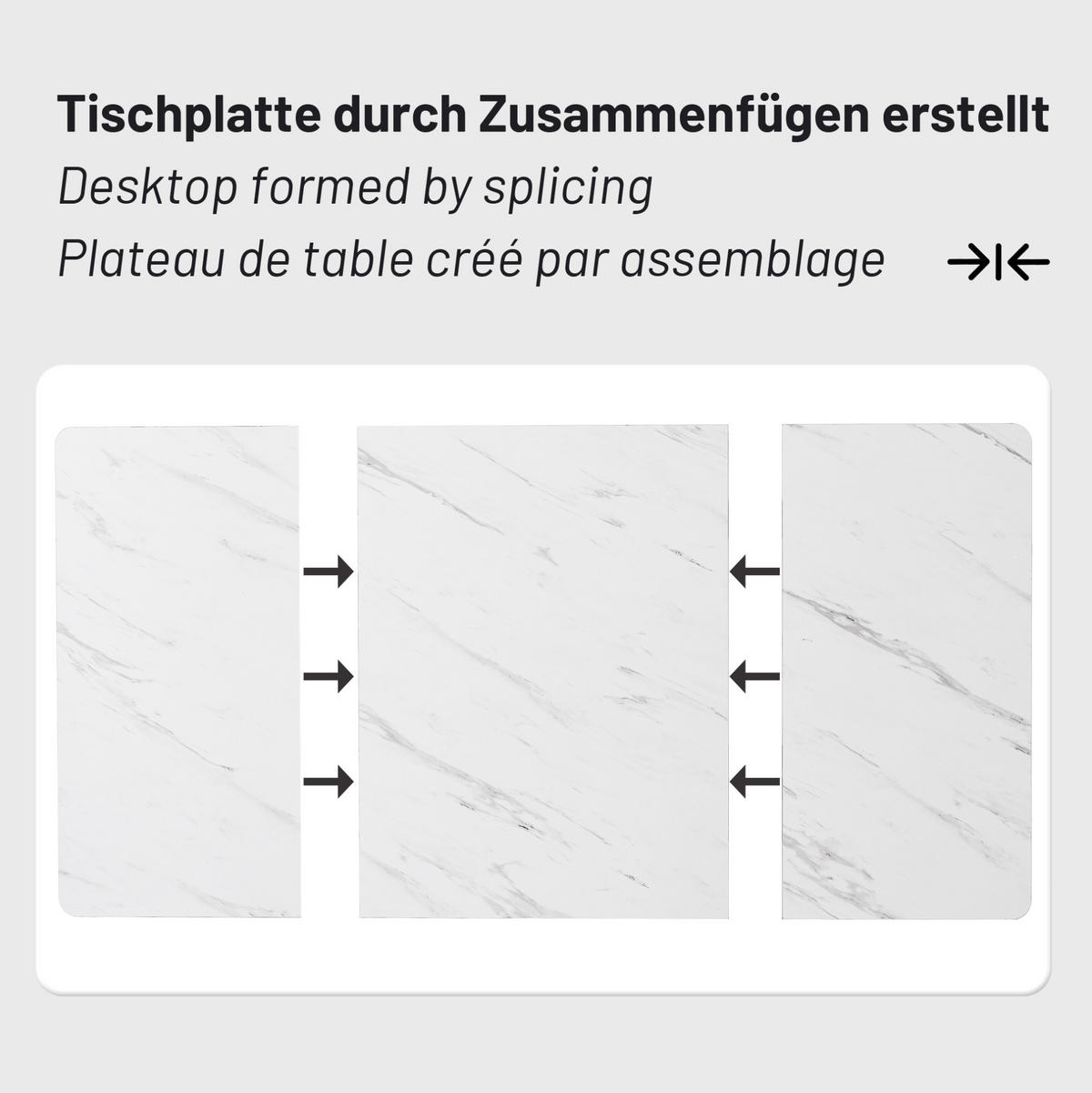 ESSTISCH, MDF mit Marmor-Muster & Metallgestell, 140/80/75 cm, Gold - Goldfarben, Holzwerkstoff (140/80/75cm) - Redom