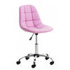 DREHSTUHL Lederlook pink - Chromfarben/Pink, Textil/Metall (55/79/55cm) - CLP