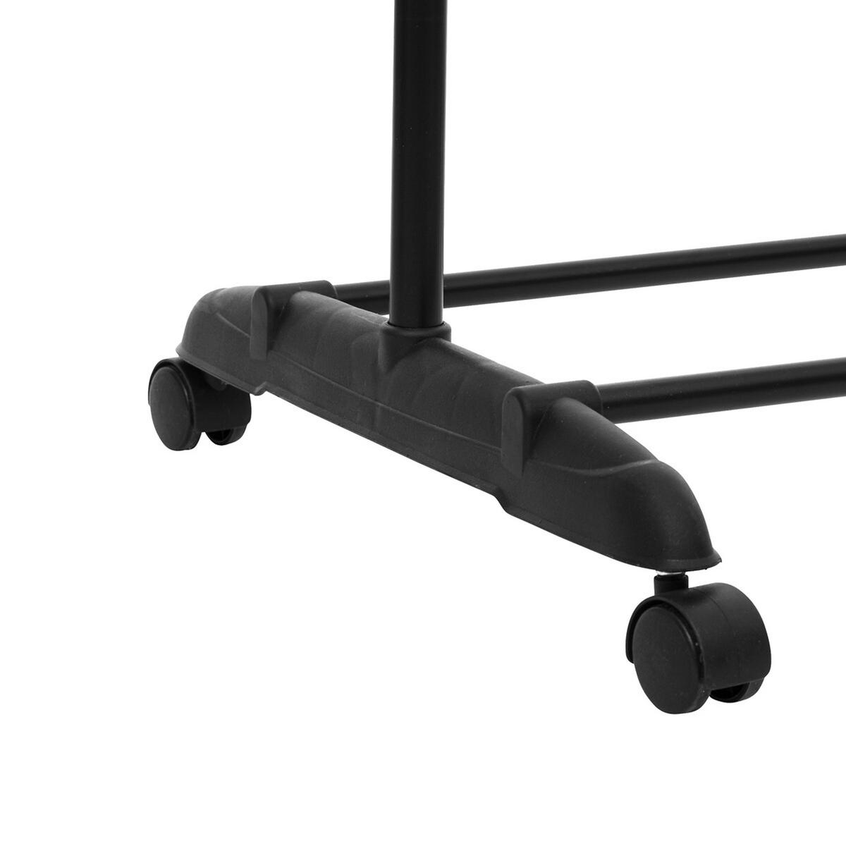 KLEIDERSTÄNDER auf Rädern - Schwarz, Metall (80/160/42cm) - 5five Simply Smart