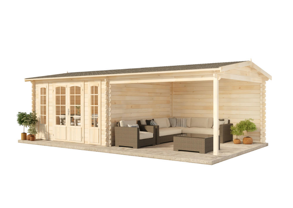 Alpholz Gartenhaus Natur 756x270x400 cm