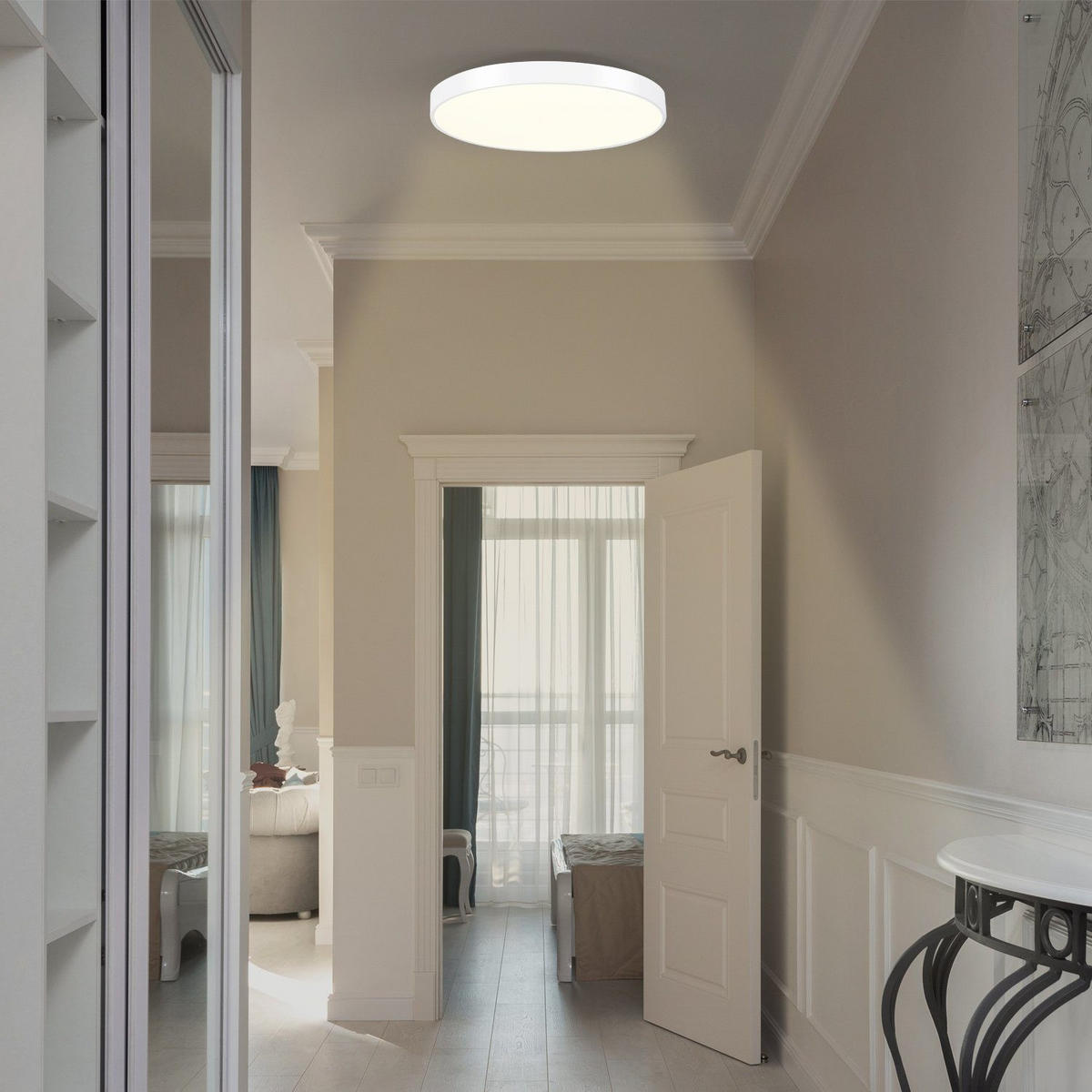 LED-DECKENLEUCHTE Lundeen 21/21/5.7cm - Weiß, Kunststoff (21/21/5.7cm) - Nettlife