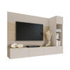 WOHNWAND Deromi II - Beige, Holzwerkstoff (220/150/38cm) - MIRJAN24