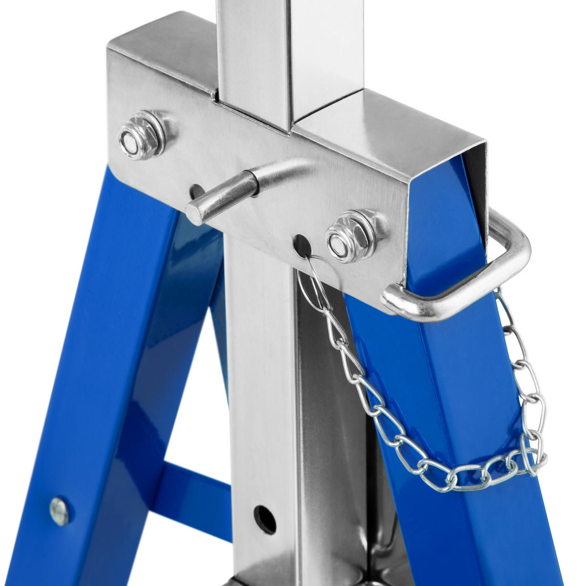 GERÜSTBOCK 2er Set, mit Sicherheitsspinden,blau - Blau, Metall (68.5/56.5/79.5cm) - tectake