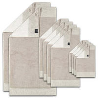 HANDTUCH Unisex Luxury Home C Two-Tone Beige Baumwolle 10er Pack - Sandfarben, Naturmaterialien (200/135cm) - Cawoe