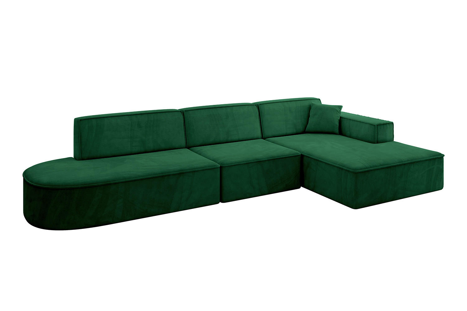 ALTDECOR ROHOVÁ SEDACÍ SOUPRAVA s otomanem vpravo IREA-L2-v4 – 328 × 171 × 79 cm, zelená