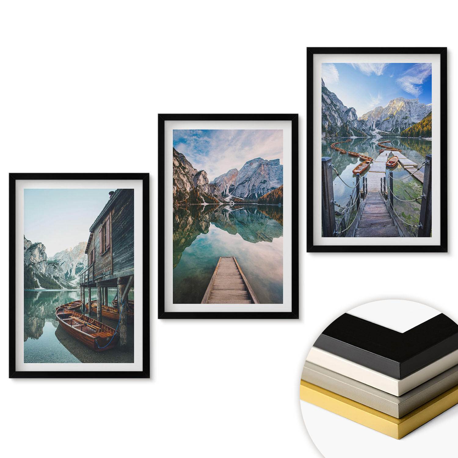 ArtPrintCave Wandbilder Schwarz 40x60 cm