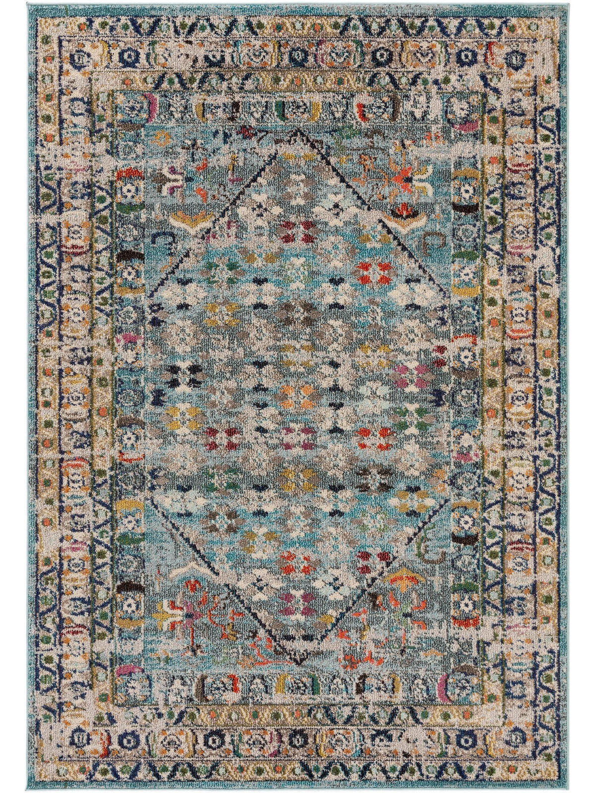 TEPPICH Casa Blau 300x400 cm - Blau, Textil (300/400cm) - benuta Nest