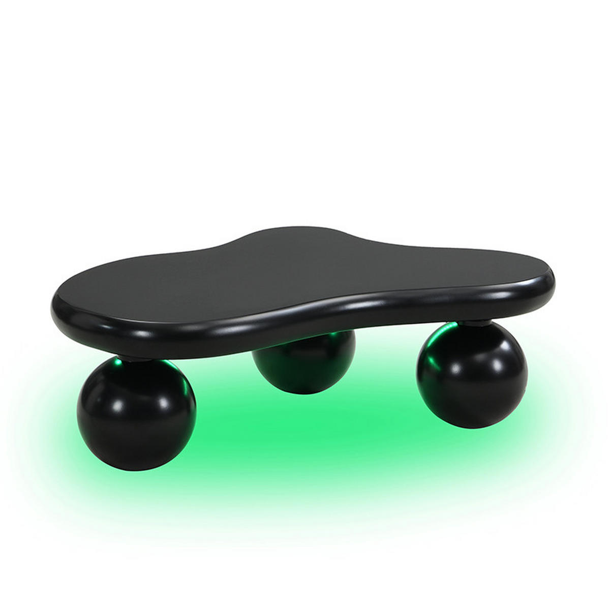 COUCHTISCH 95/62,5/32 cm mit LED-Beleuchtung und wolkenförmigem Design aus MDF, Schwarz - Schwarz, Holzwerkstoff (95/62.5/32cm) - Redom