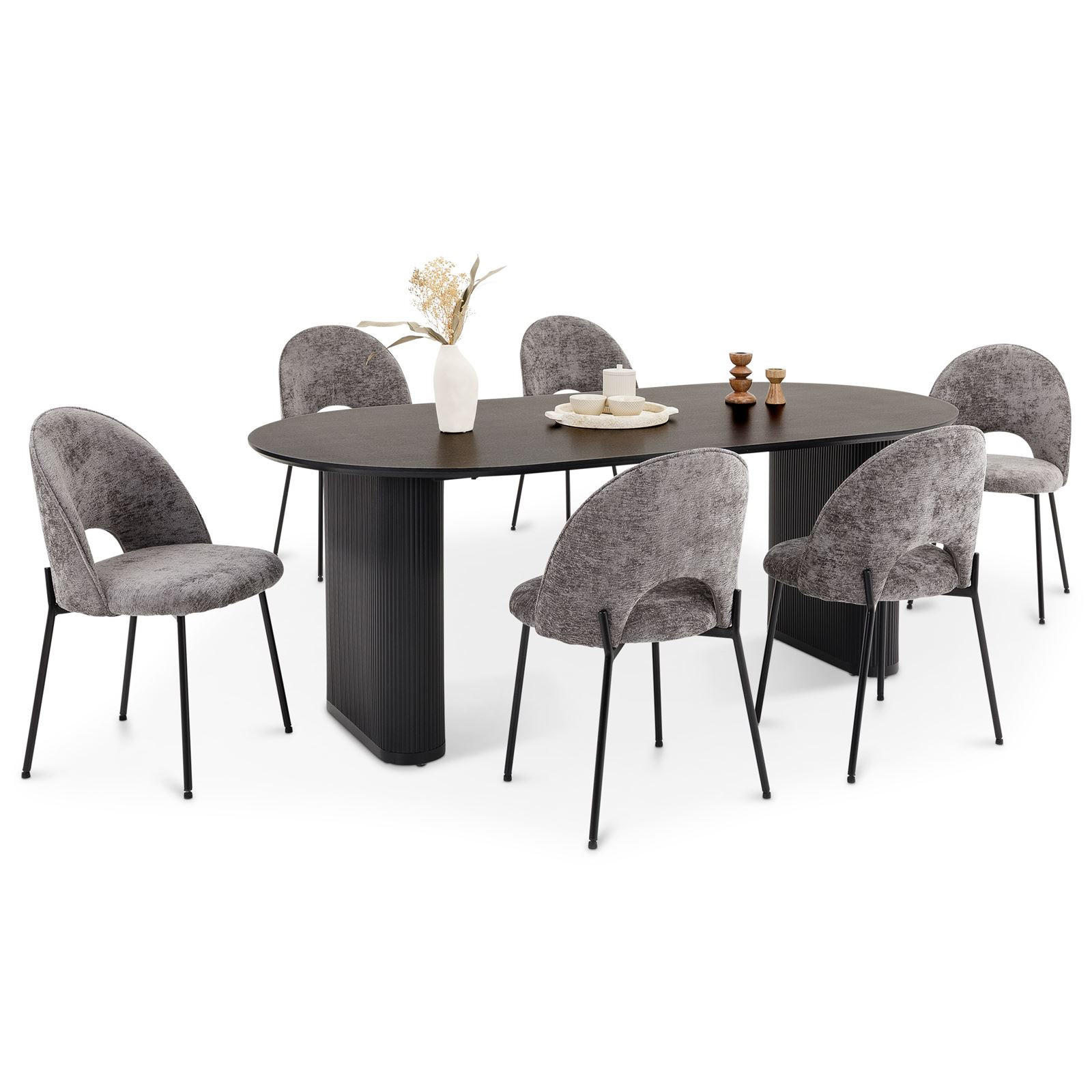 ESSGRUPPE DONOVAN schwarz - Schwarz, Metall - IDIMEX