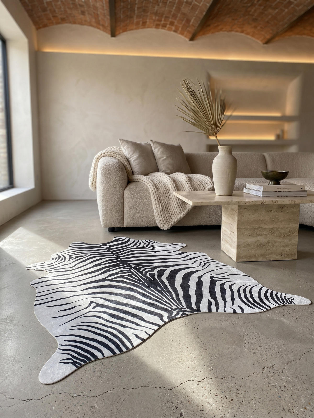 TEPPICH Waschbar Tigerfell Imitat Elegant Esszimmer Strapazierfähig Schwarz 150x200 cm – GASTEIN - Schwarz, Textil (200/150cm) - KADIMA DESIGN