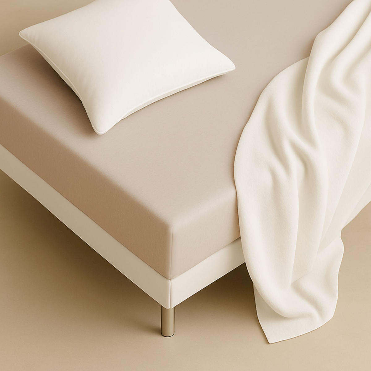NAPÍNACIE prestieradlo FLAT - biela, textil (90/200cm) - Schöner Wohnen