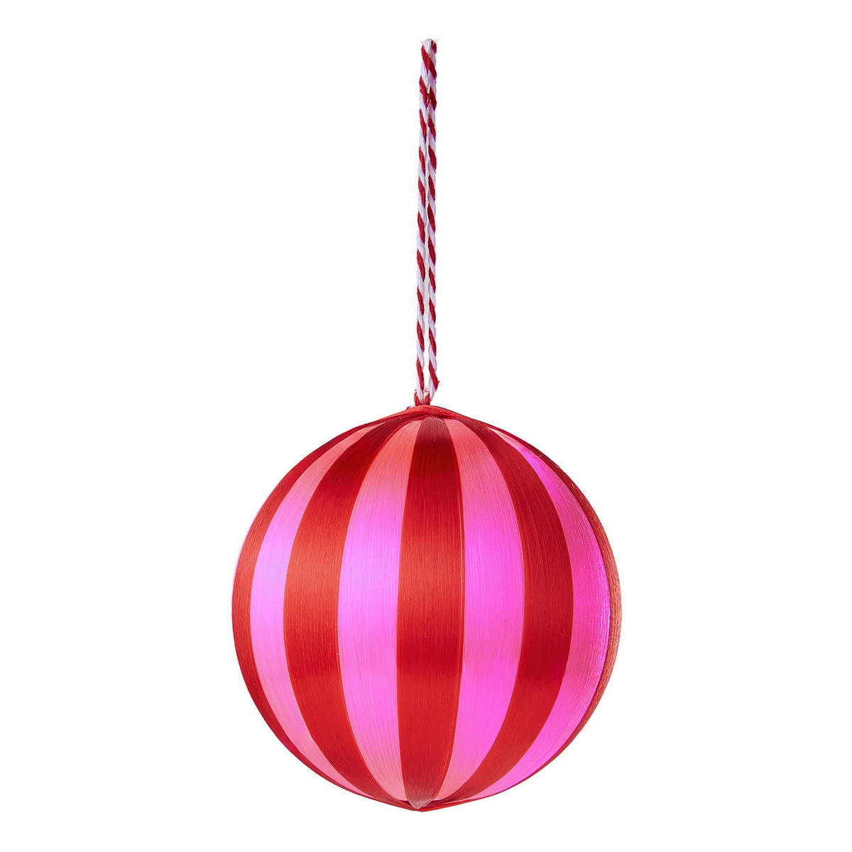WEIHNACHTSBAUMKUGEL Hang On mit Faden - Rot/Weinrot, Kunststoff (7/8/7cm) - Butlers