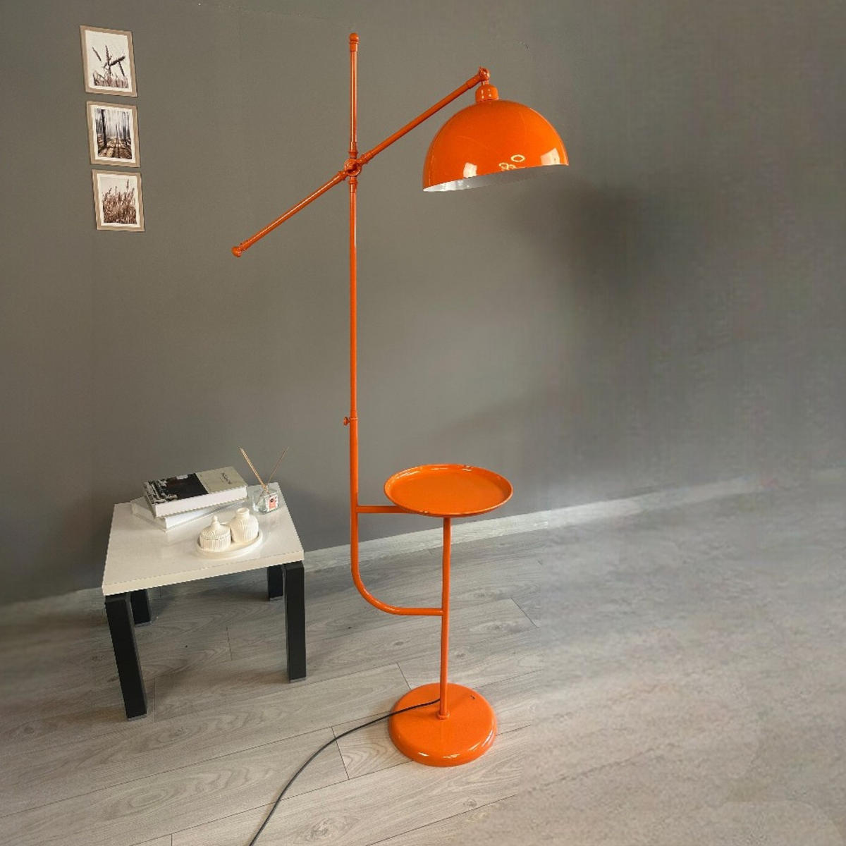 STEHLAMPE Raxon 165 Cm - Orange, Metall (30/30/165cm) - Bamyum