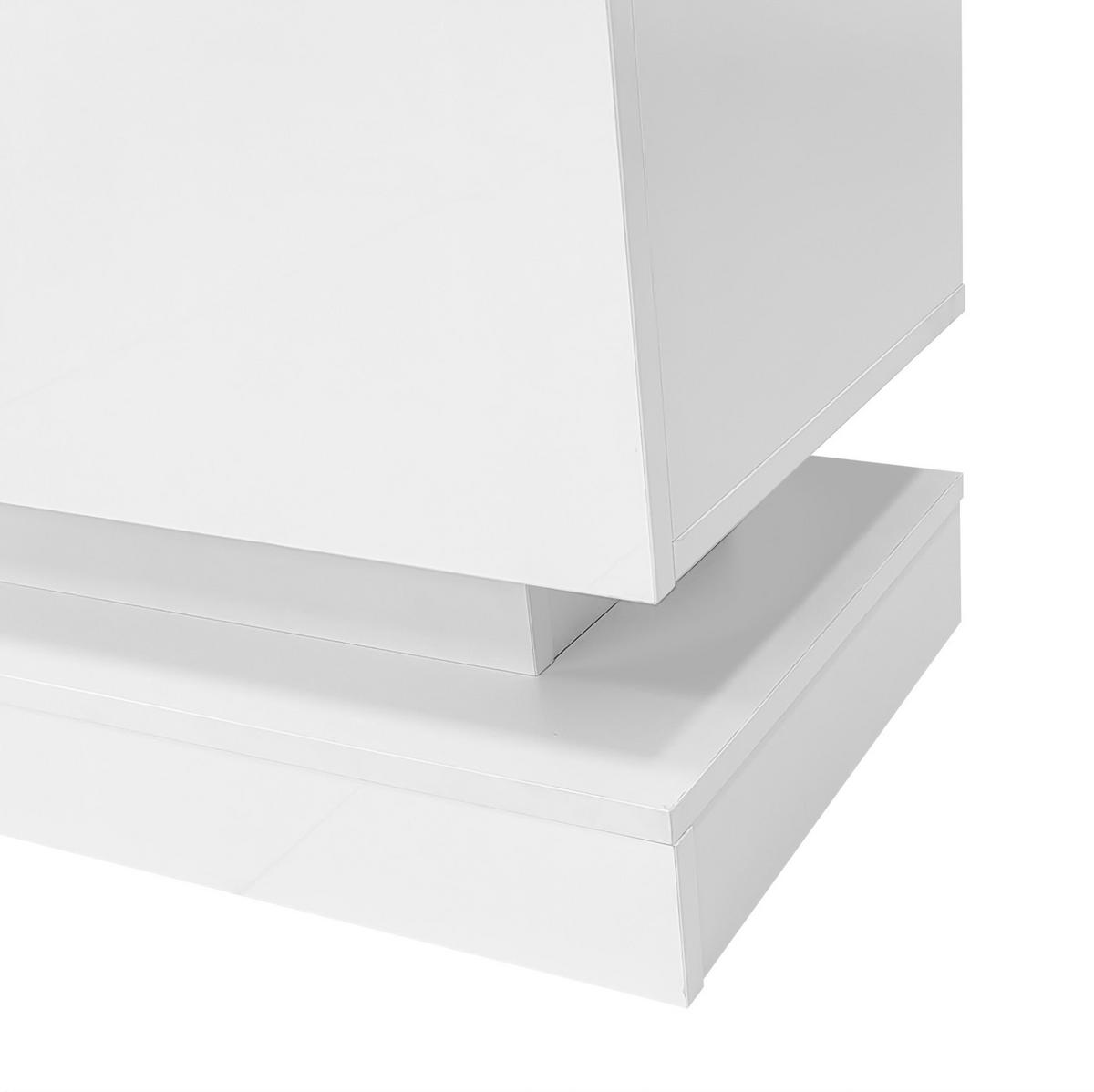 TV-LOWBOARD in Weiß Hochglanz mit LED und 2 Schubladen 160/35/40.5 cm - Weiß, Holzwerkstoff (160/40.5/35cm) - Redom