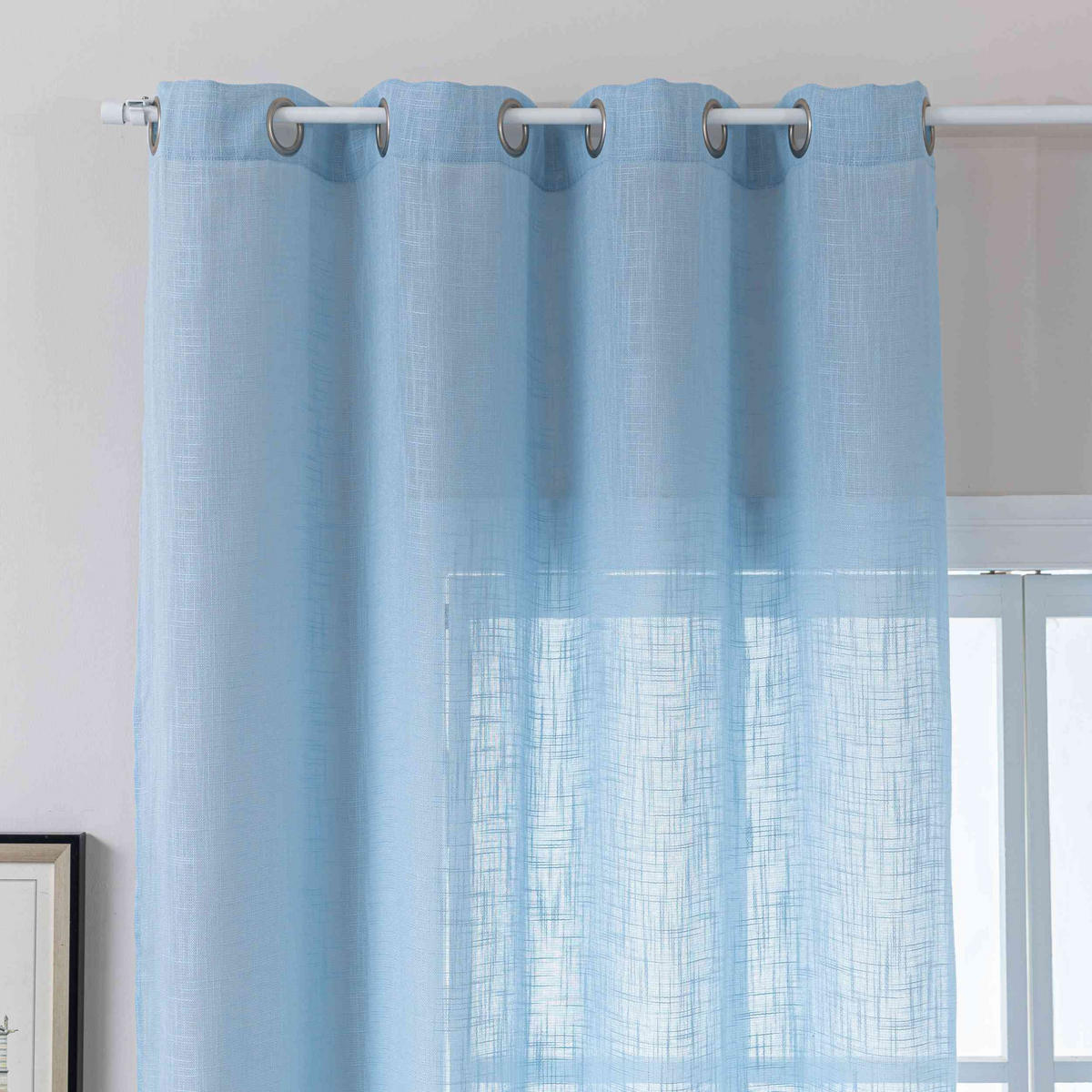 GARDINE SEOUL HxB 245x140 cm Hellblau - Hellblau, Textil (140/245cm) - Gardinenbox