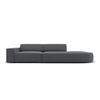 RECHTES-SOFA Jodie aus strukturiertem Stoff dunkelgrau 3 Sitzplätze - Dunkelgrau, Textil (102/70/262cm) - Micadoni