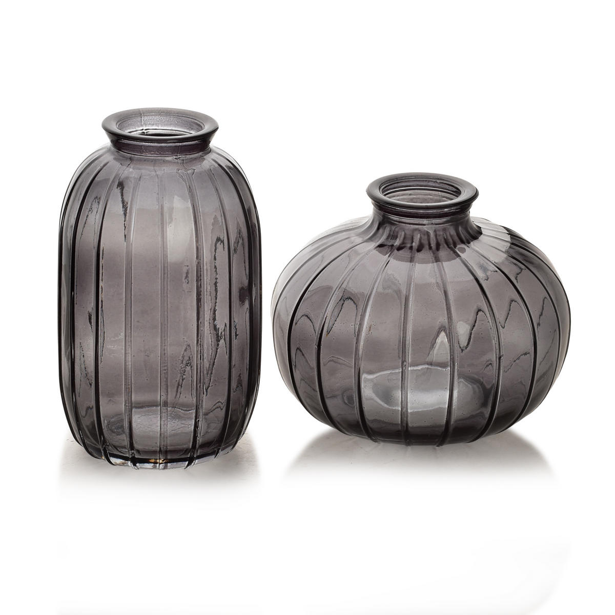 VASE Serenite Grau 11x9cm Glas - Grau, Glas (9cm) - Mondex