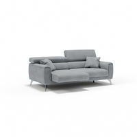 LINEARSOFA Caravaggio - Hellgrau, Textil (199/73/102cm) - Divani.store