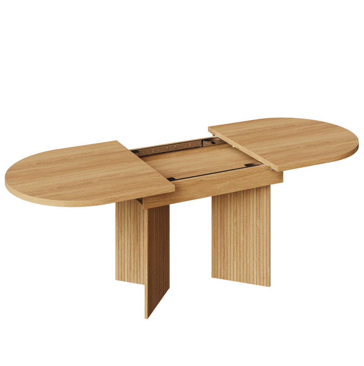 ESSTISCH 120-160/80/75 cm ausziehbar mit flexibler Tischplatte und MDF-Oberfläche, Naturholz - Hellbraun, Holzwerkstoff (120/80/75cm) - Redom