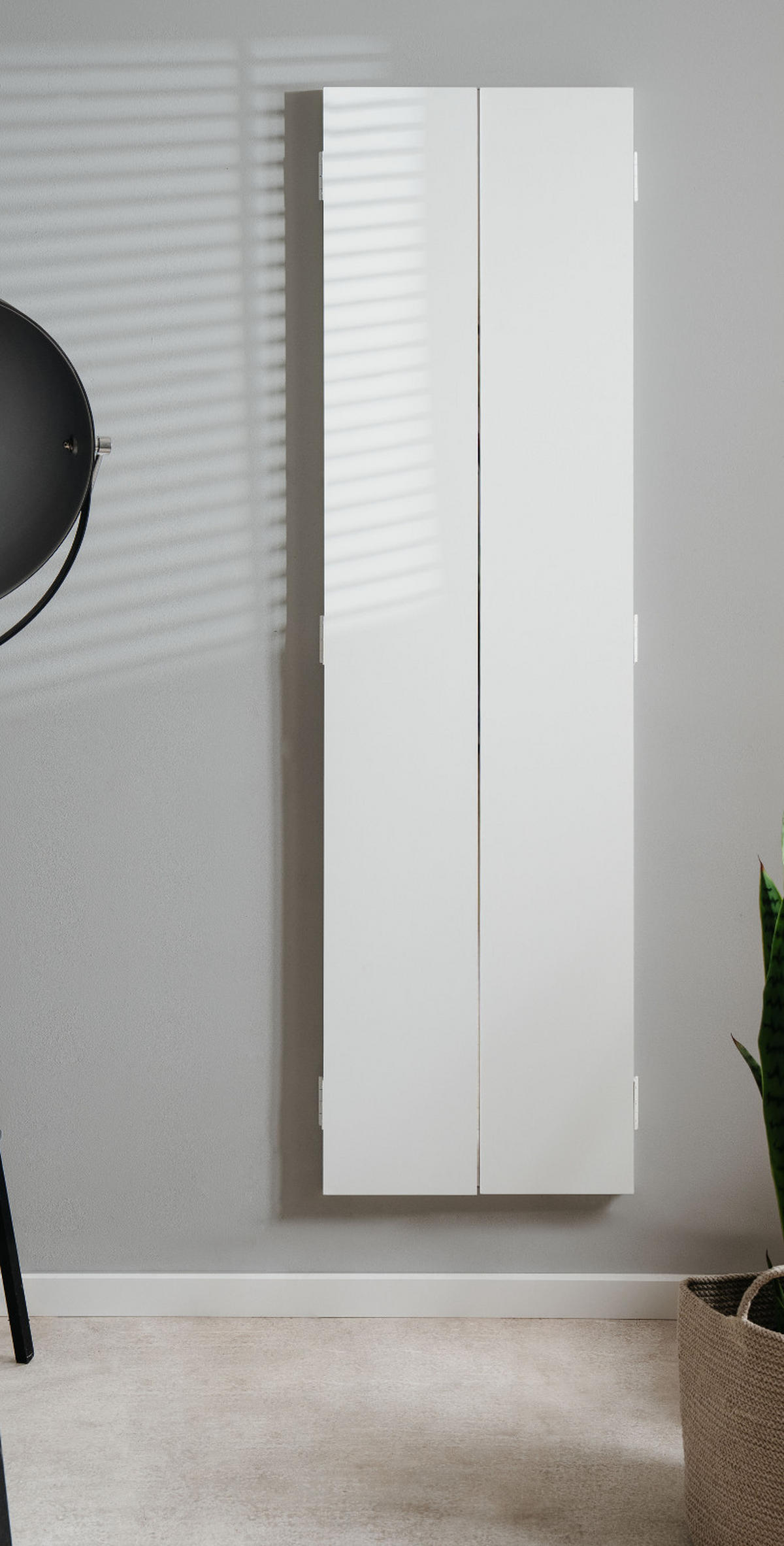 SPIEGEL weiß 3-teilig 91 x 160 cm, Garderobenspiegel klappbar - Weiß, Glas/Holzwerkstoff (45/190/4cm) - Furn.Design