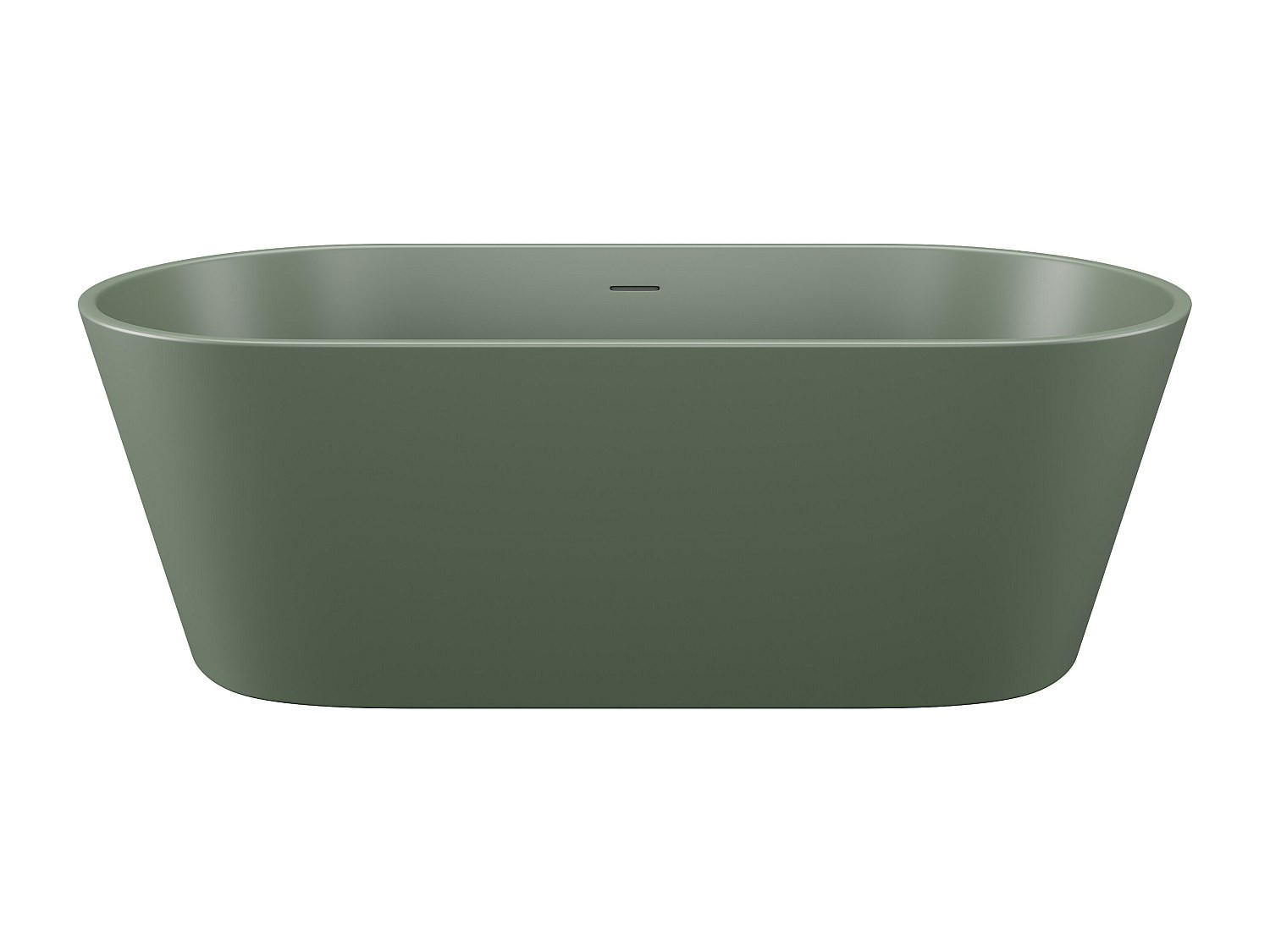 BADEWANNE - 159 cm x 74 cm - Acryl - Khaki - Schlammfarben, Kunststoff (159/56/74cm) - Vente-Unique