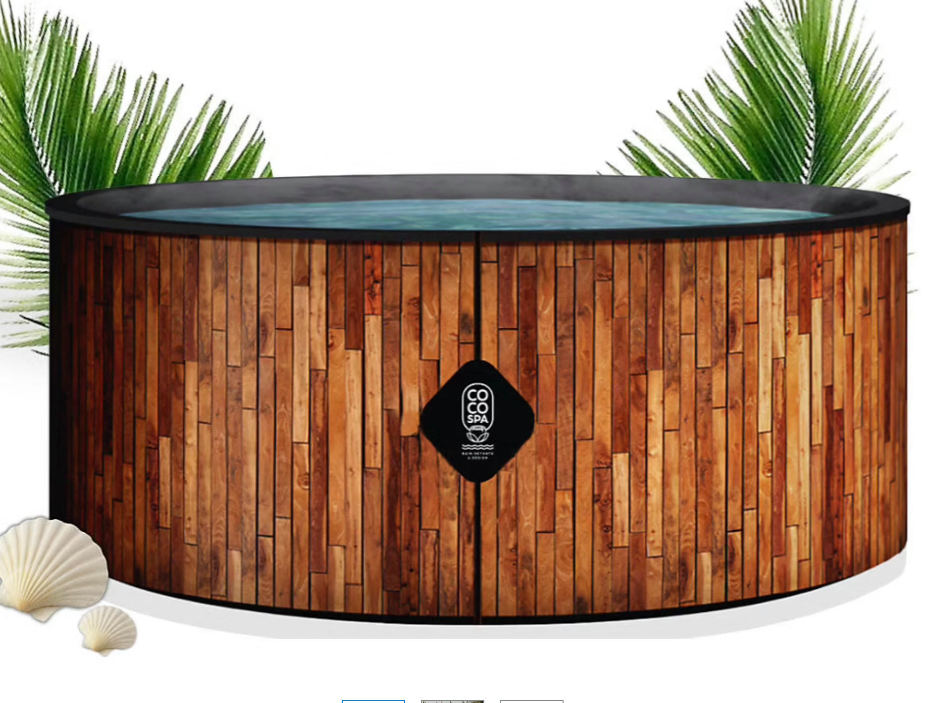 POOL St. Tropez – Aufstellpool mit 180 cm Durchmesser – 1200 Liter – Holzoptik - Braun, Kunststoff (180/70/70cm) - COCO SPA