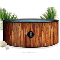 POOL St. Tropez – Aufstellpool mit 180 cm Durchmesser – 1200 Liter – Holzoptik - Braun, Kunststoff (180/70/70cm) - COCO SPA