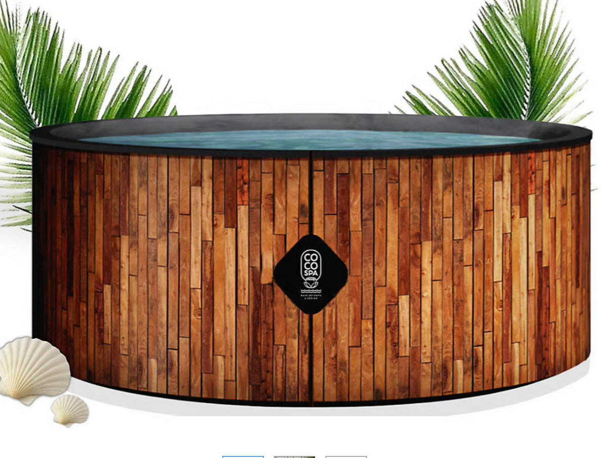 POOL St. Tropez – Aufstellpool mit 180 cm Durchmesser – 1200 Liter – Holzoptik - Braun, Kunststoff (180/70/70cm) - COCO SPA