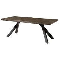 BAUMTISCH Mango 180x90x76 grau lackiert / A-Gestell anthrazit matt FREEFORM 5 - Anthrazit/Grau, Holz (180/90/76cm) - Massivmoebel24