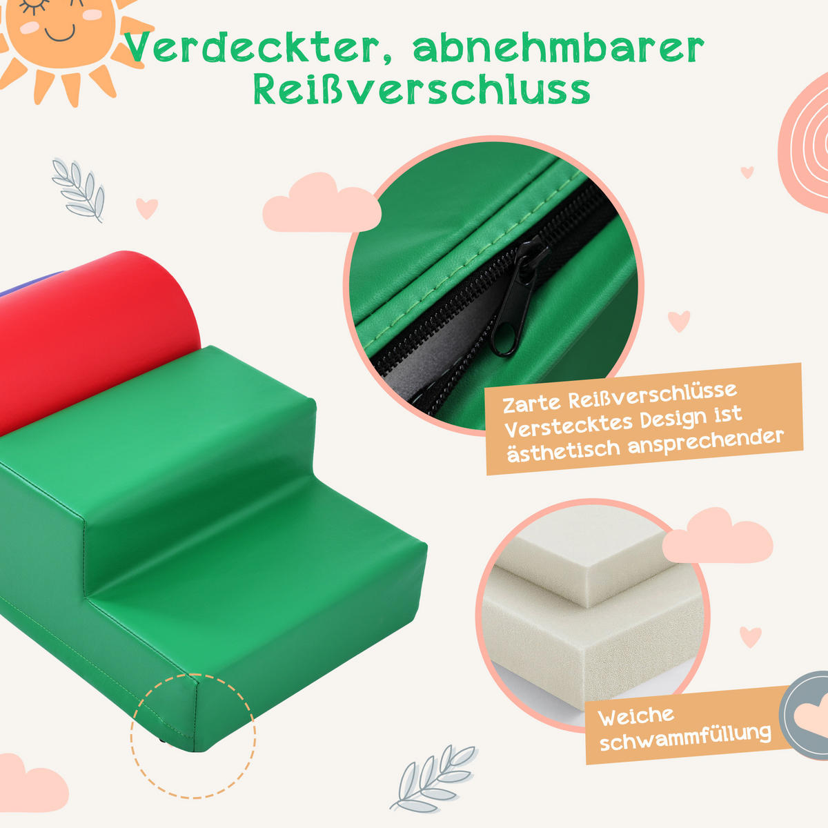 SCHAUMSTOFFBAUSTEINE Kinder Spielset - Orange, Textil (40/38/35cm) - Fortuna Lai